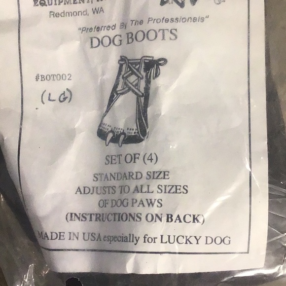 Lucky Dog Equipment, Inc. Dog Lucky Dog Leather Dog Boots Vintage